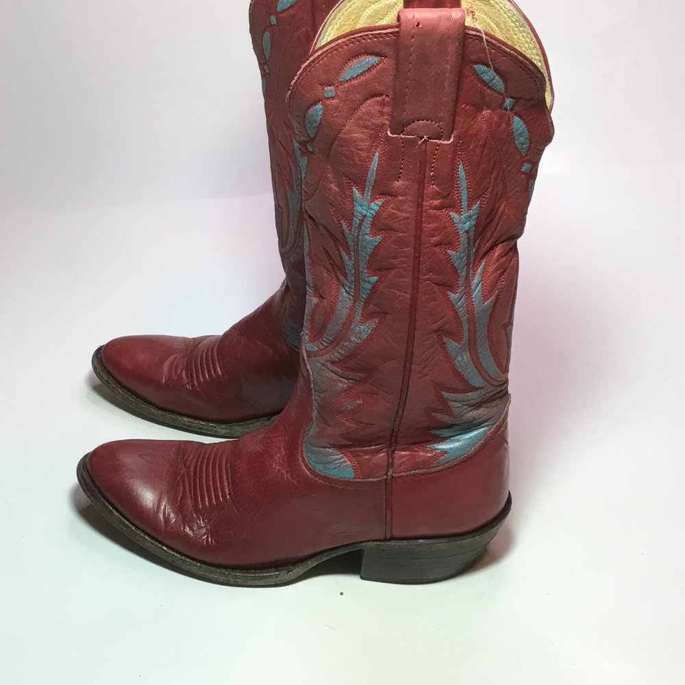Nocona Woman's Western Boots Red Size 3.5 GUC